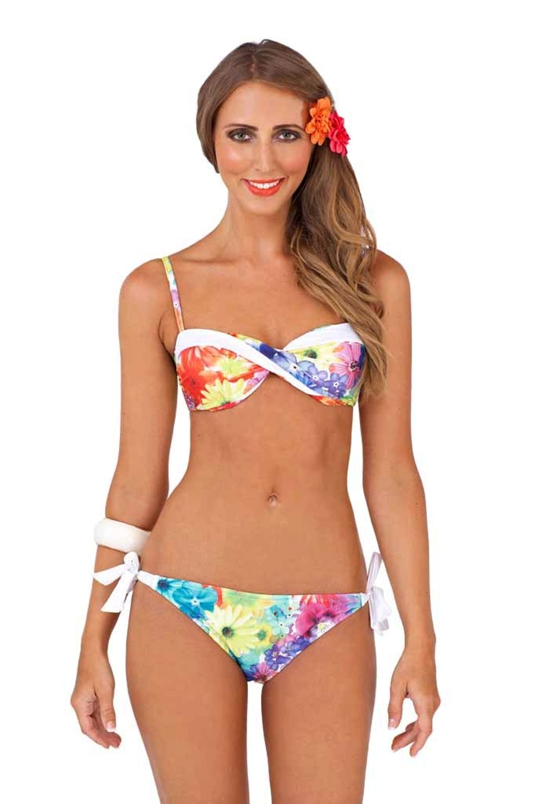 WOMENS BANDEAU BIKINI / SWIMMING COSTUME REMOVEABLE STRAPS LADIES SIZE